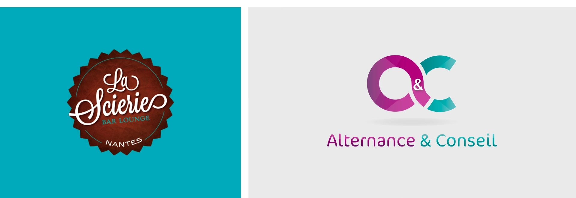 Création du logo d'entreprise d'un bar et d'un cabinet d'intérim