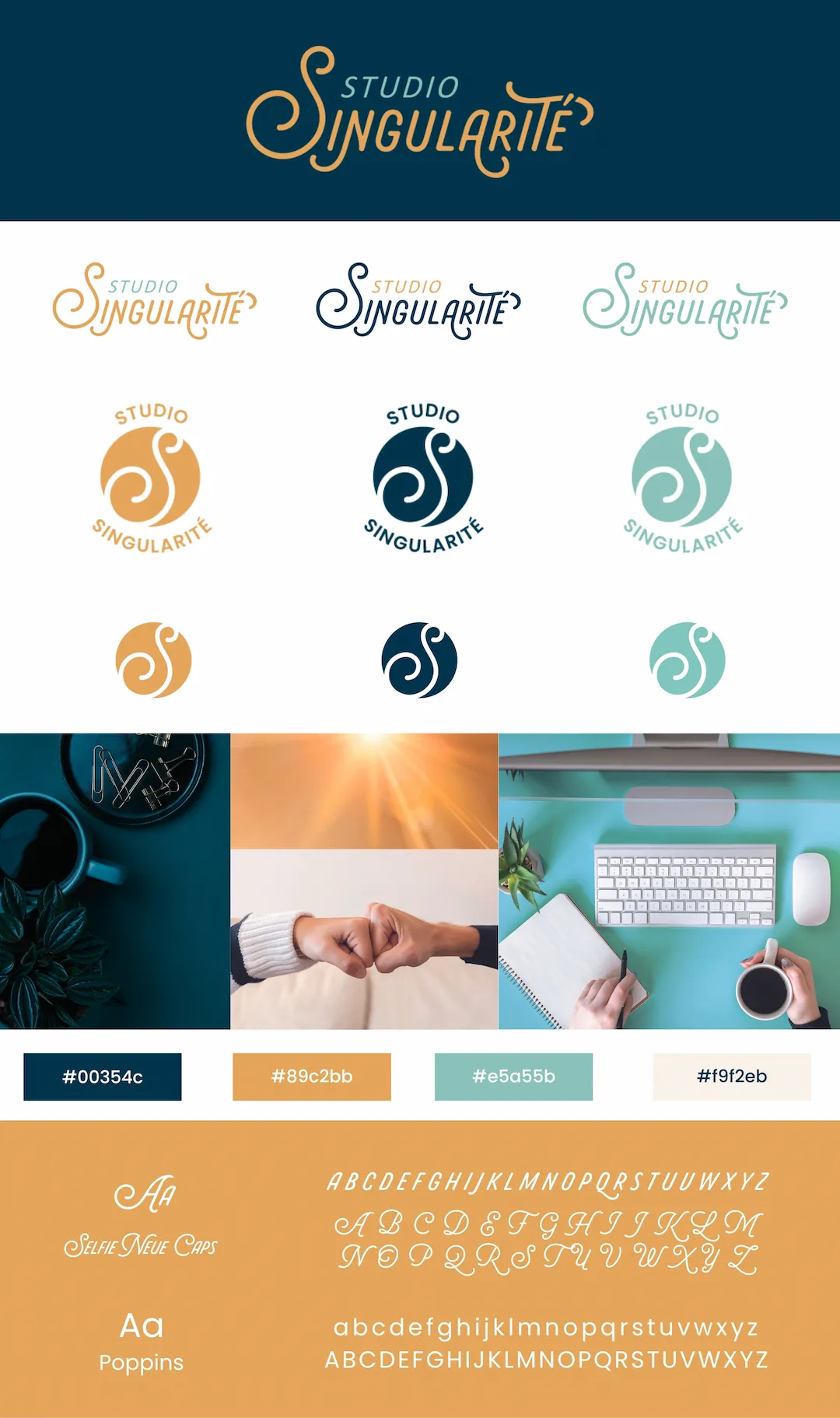 Brandboard du Studio Singularité, graphiste freelance à Nantes