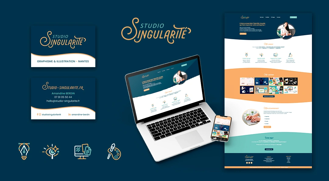 Création de l'identité visuelle du Studio Singularité, studio graphique à Nantes