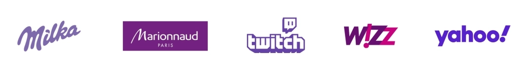 Les logos de couleur violet sont lies a l'imaginaire et a la creativite