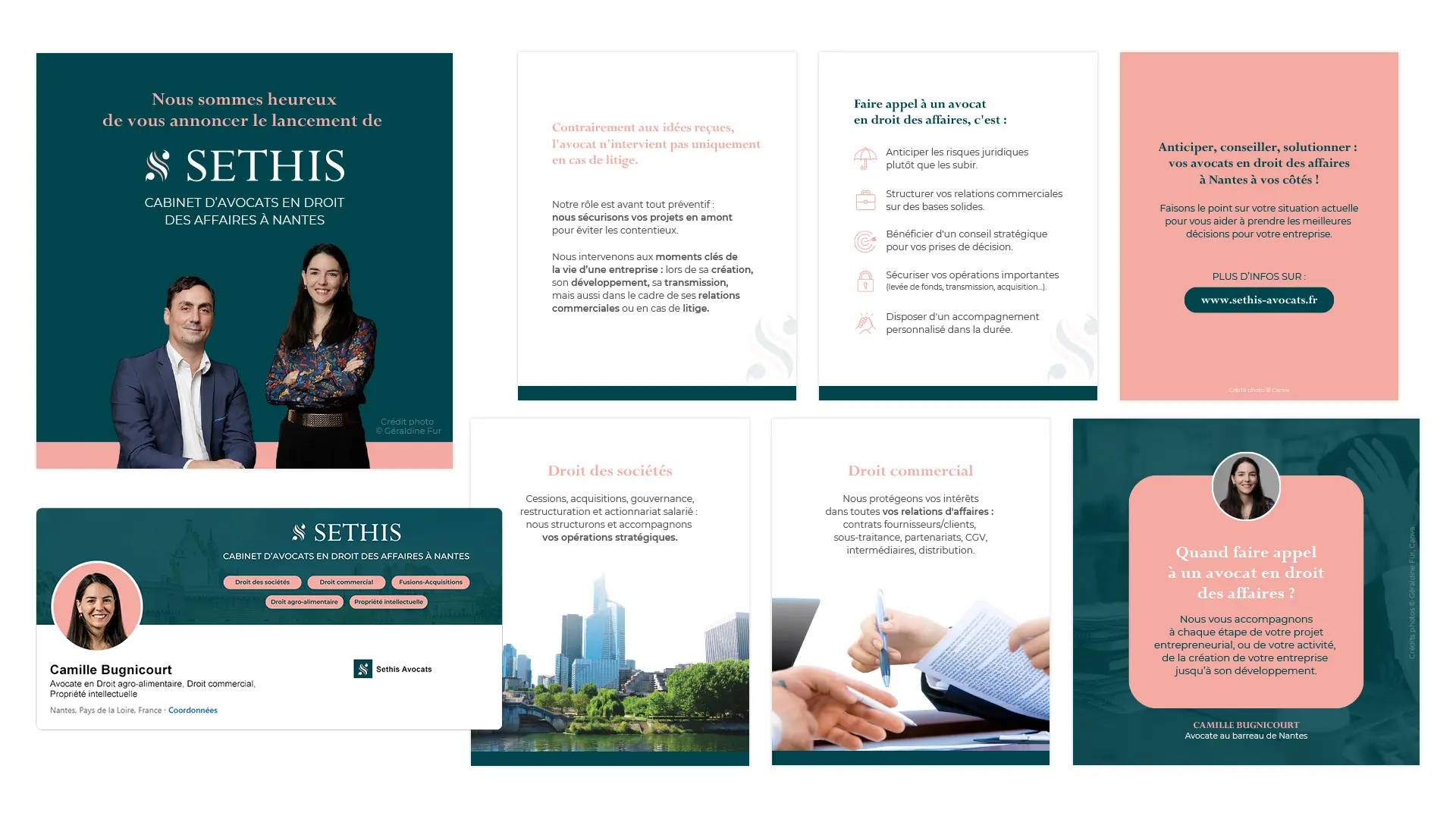 Création de templates Linkedin sur Canva pour la communication digitale d'experts juridiques