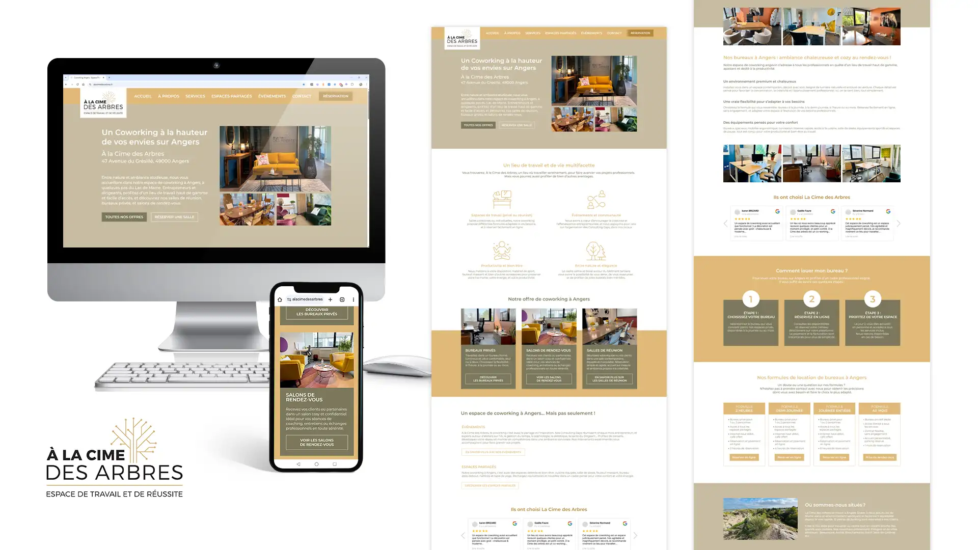 Webdesign sur mesure pour un espace de coworking